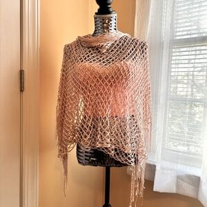 Coral Frosted Poncho | One Size Fits Most | New with tags